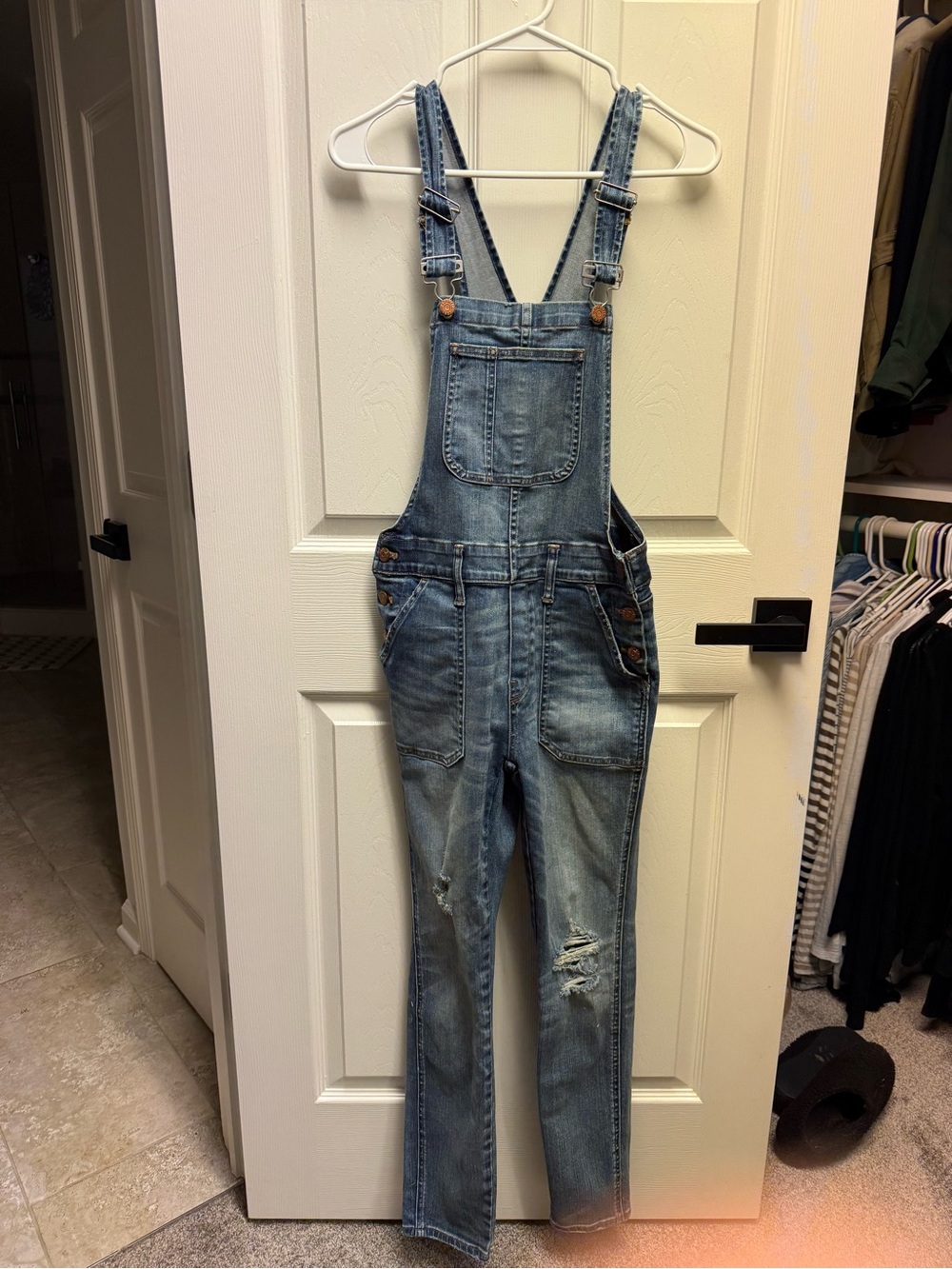 Madewell Washed Blue Slim Womens Denim Overalls
